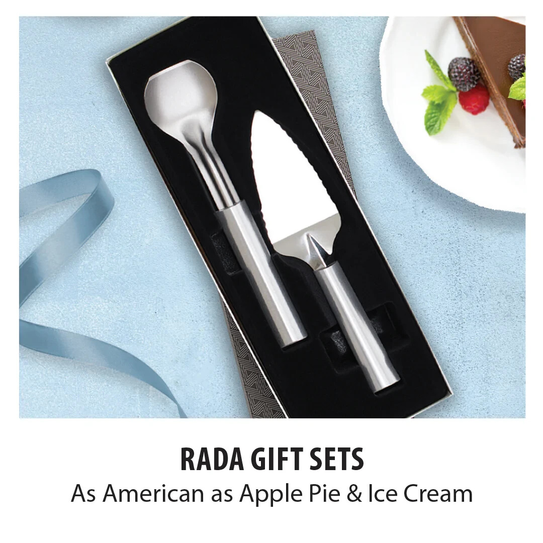 RADA CUTLERY G244 PIE A'LA MODE GIFT SET BLACK HANDLE MADE IN USA