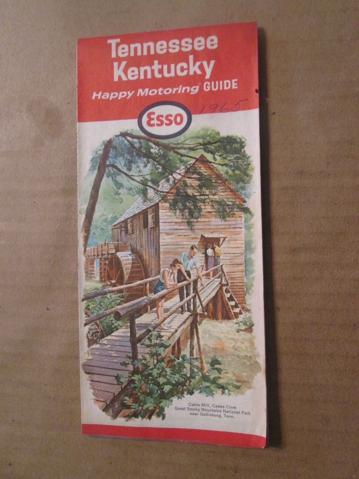 Esso Humble Oil Company Highway Road Map of Kentucky and Tennessee 1964
