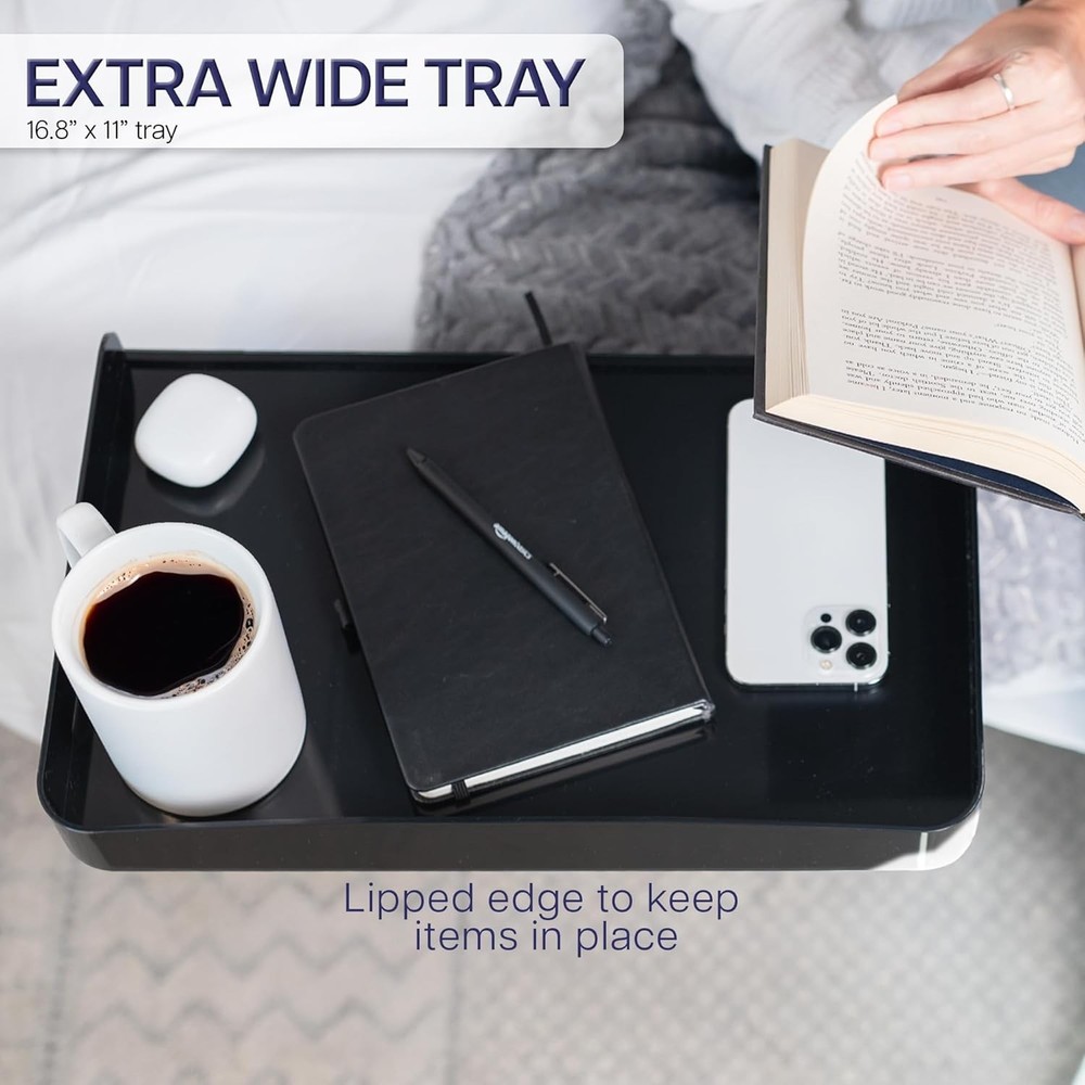 Under Mattress Bedside Shelf - 17" Adjustable Nightstand Tray
