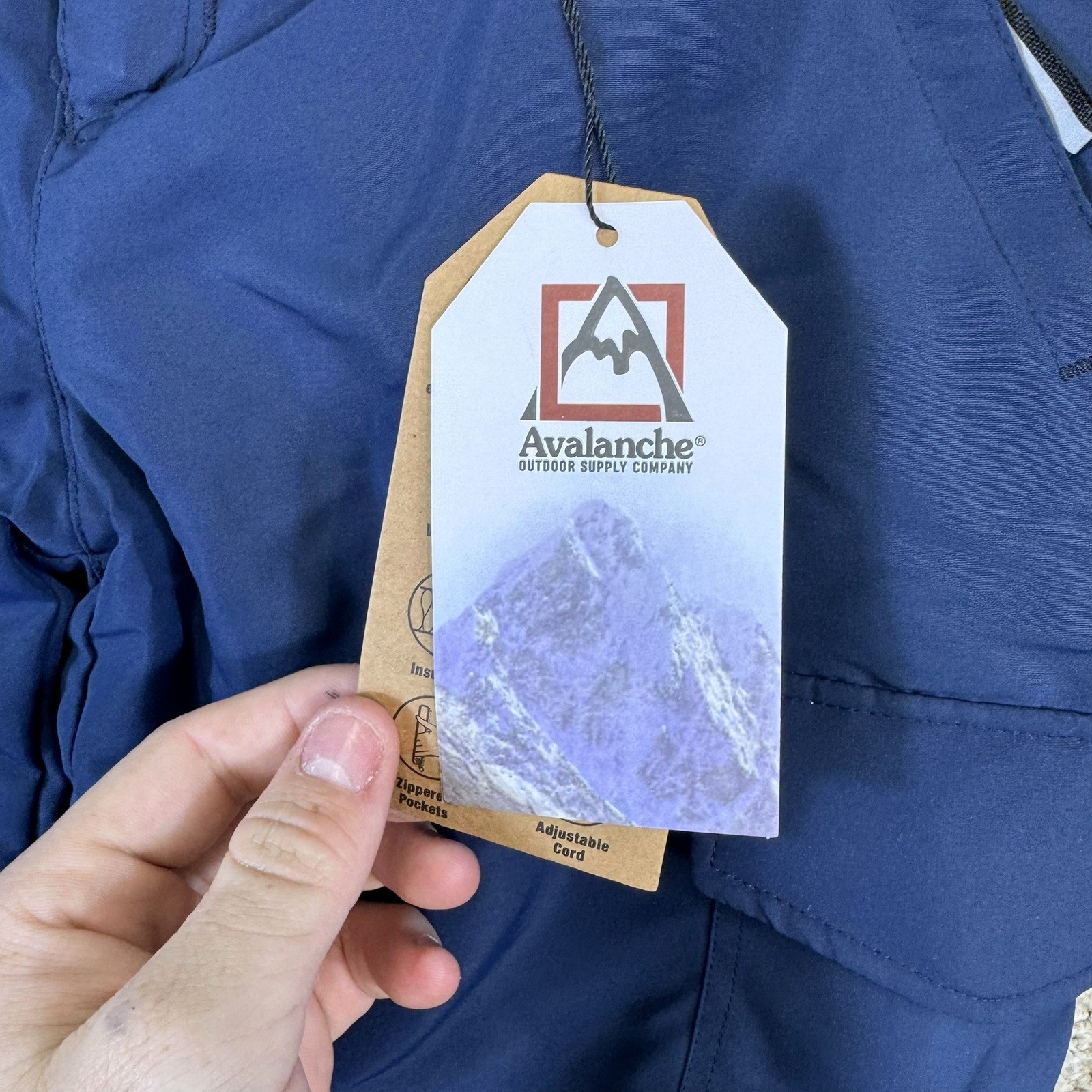 Avalanche Ski Pants Youth XL 16 Navy Blue Insulated Cargo Snow Pants AGP9904