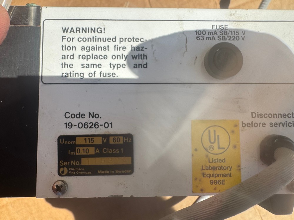 Pharmacia Peristaltic Pump P-3 Adjustable Flow