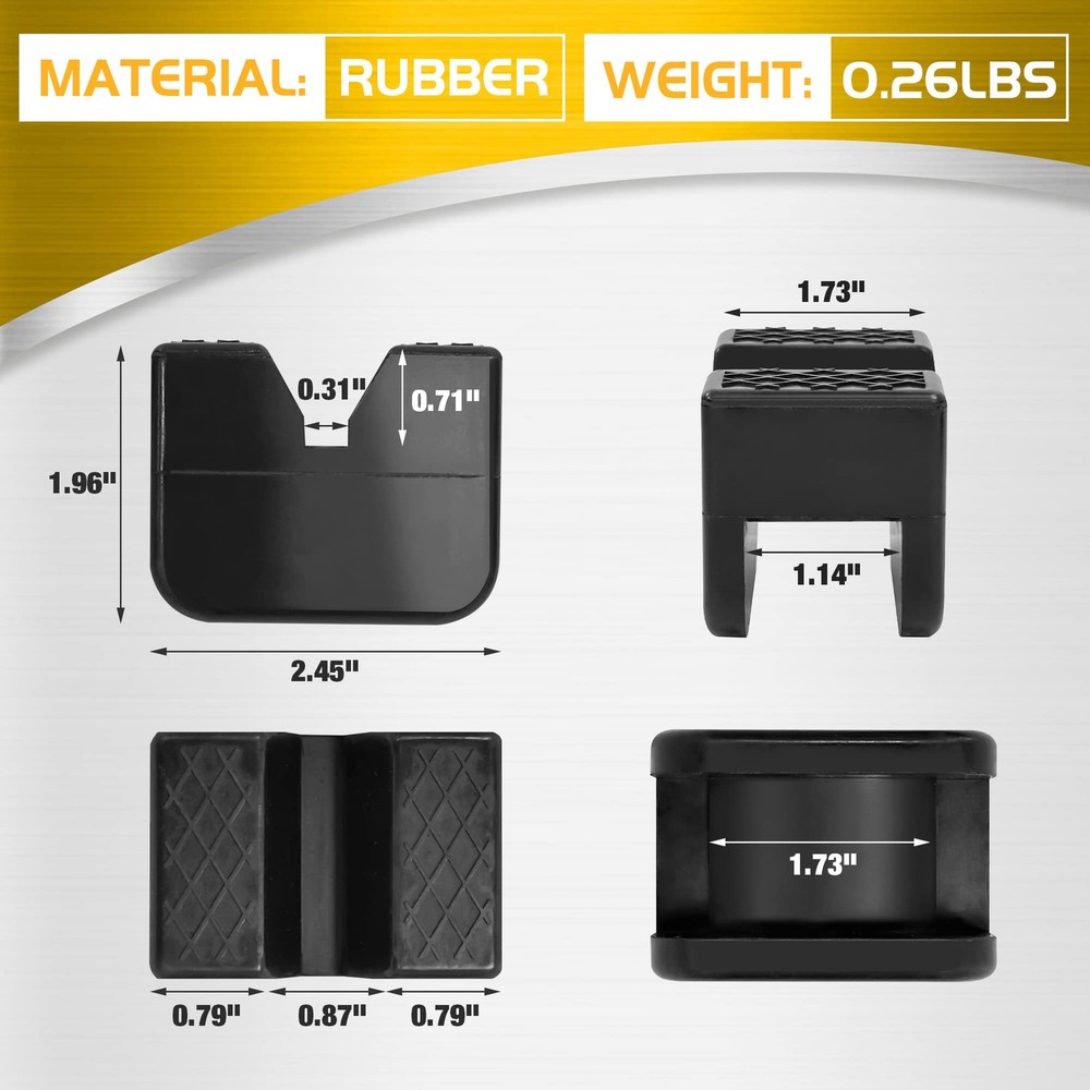 Jack Pads Universal Rubber Rail Pinch Weld Protector Slotted Adapter for Jack...
