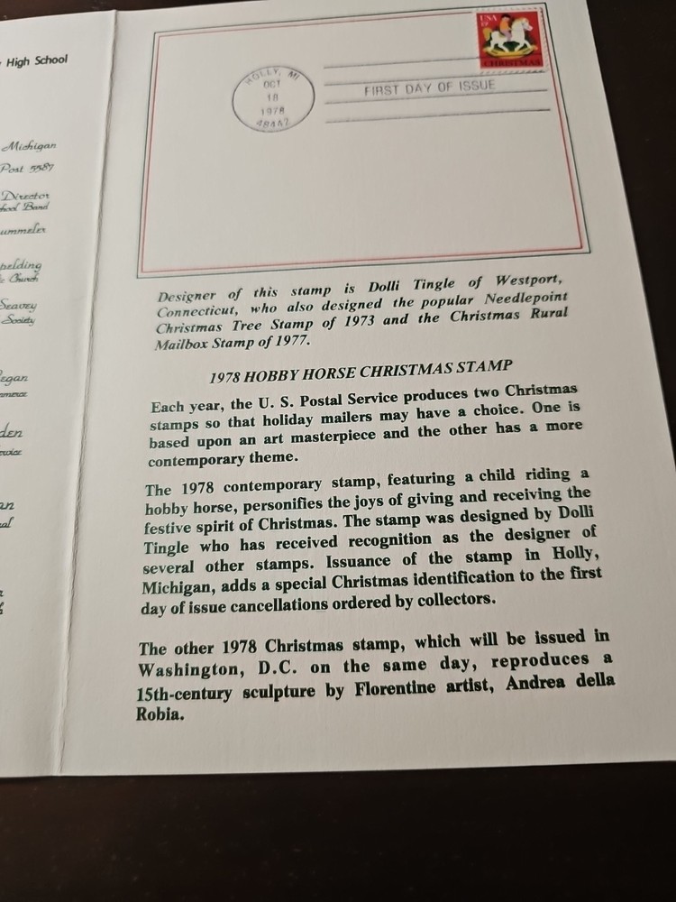 USPS FDC 1978 CHRISTMAS STAMP PROGRAM