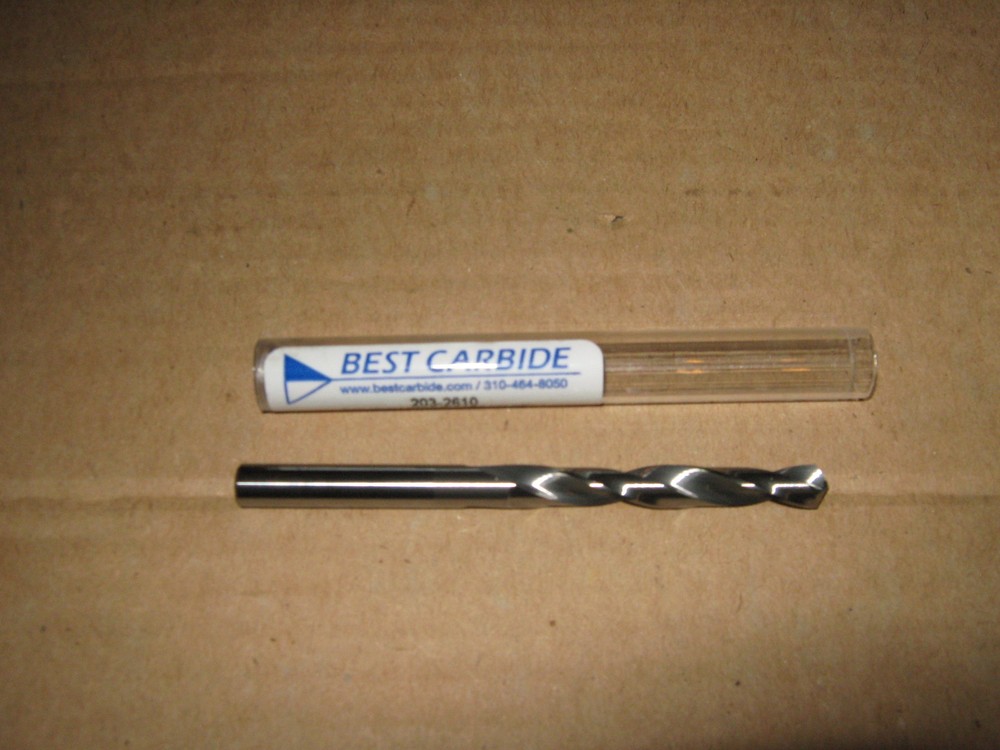 F (.2570) JOBBER( STD) SOLID CARBIDE 25DEG HELIX 118DEG SPLIT PT DRILL BIT NEW