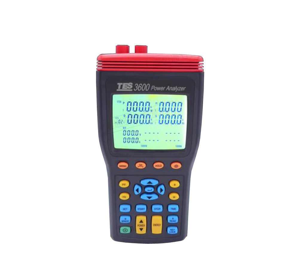 TES-3600N 3-Phase Power Analyzer Tester Harmonics Power Quality Analyzer