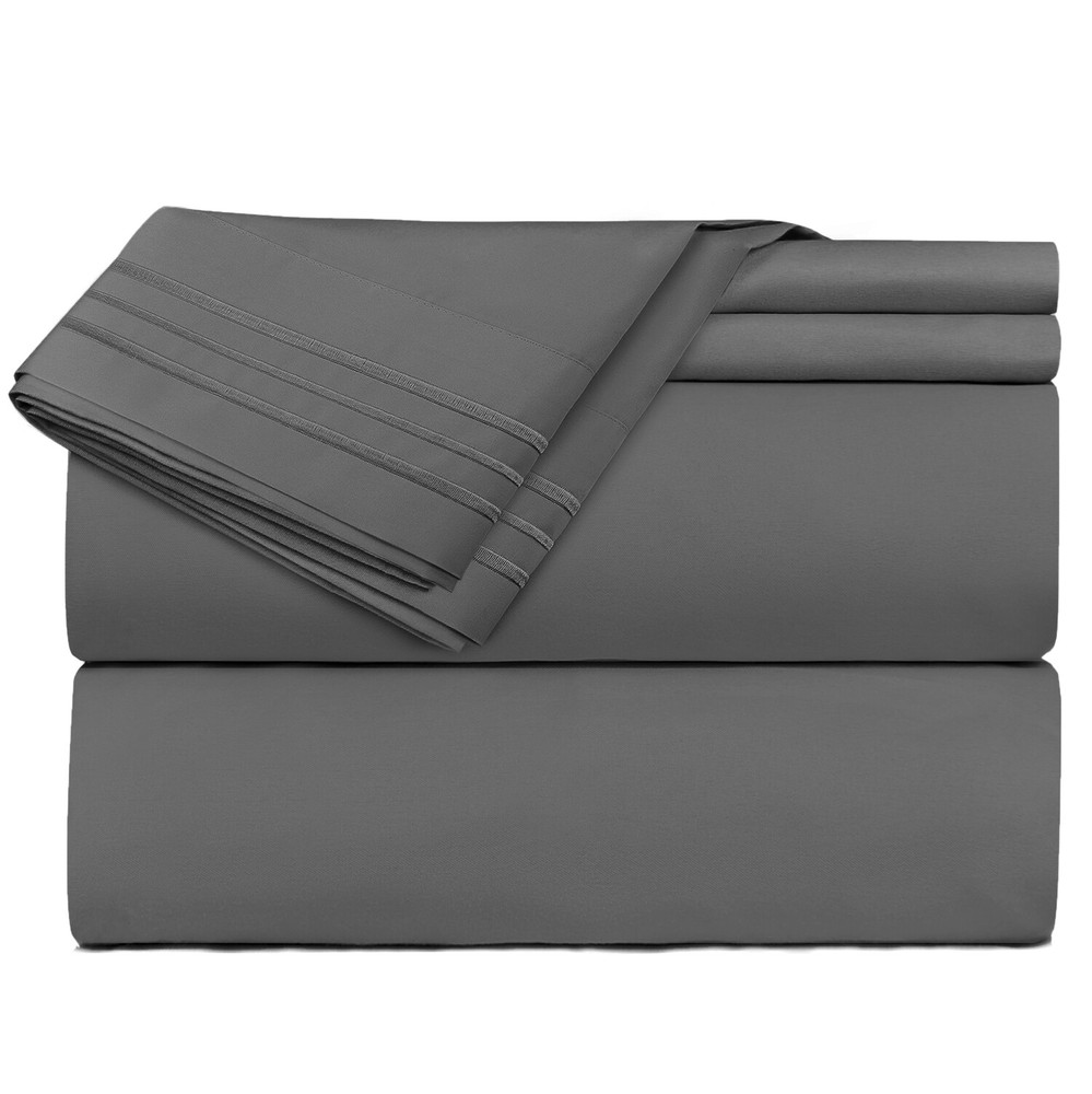 Double Brushed Soft Microfiber Hotel Style Bed Sheets, Deep Pocket Sheet Set
