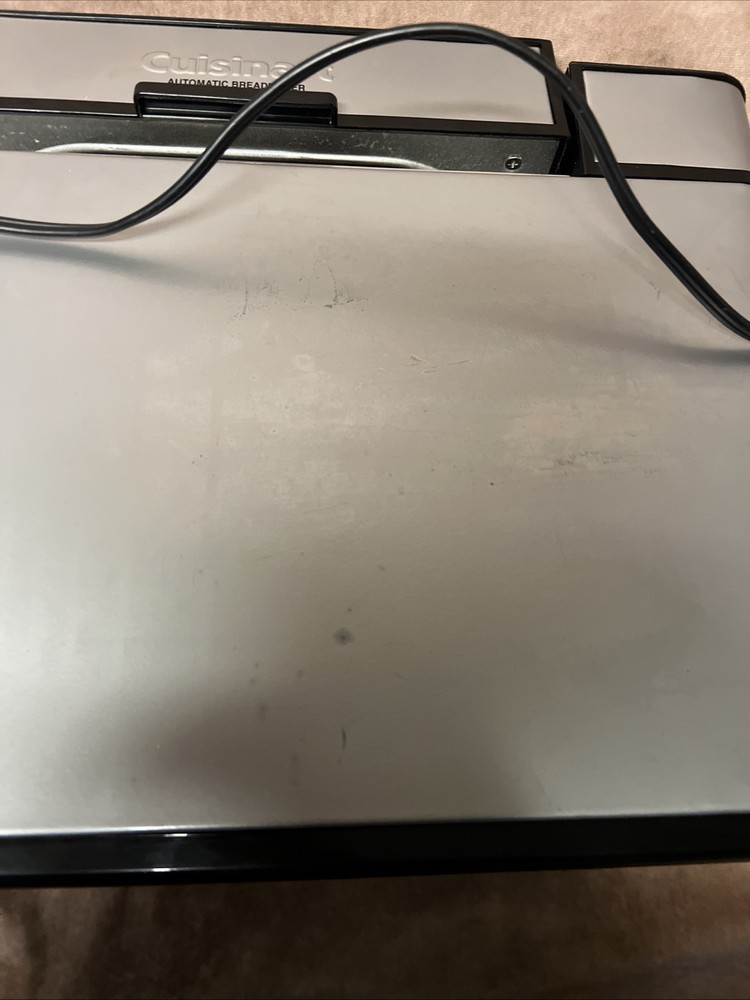 Cuisinart Automatic Bread Maker CBK-100 Programmable 2-lb Stainless Stl - Tested