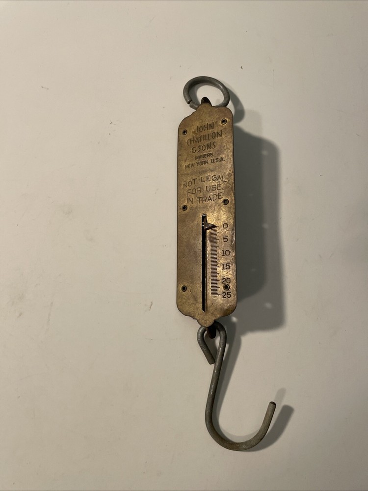 Vintage John Chatillon Hanging Scale 25 Lb