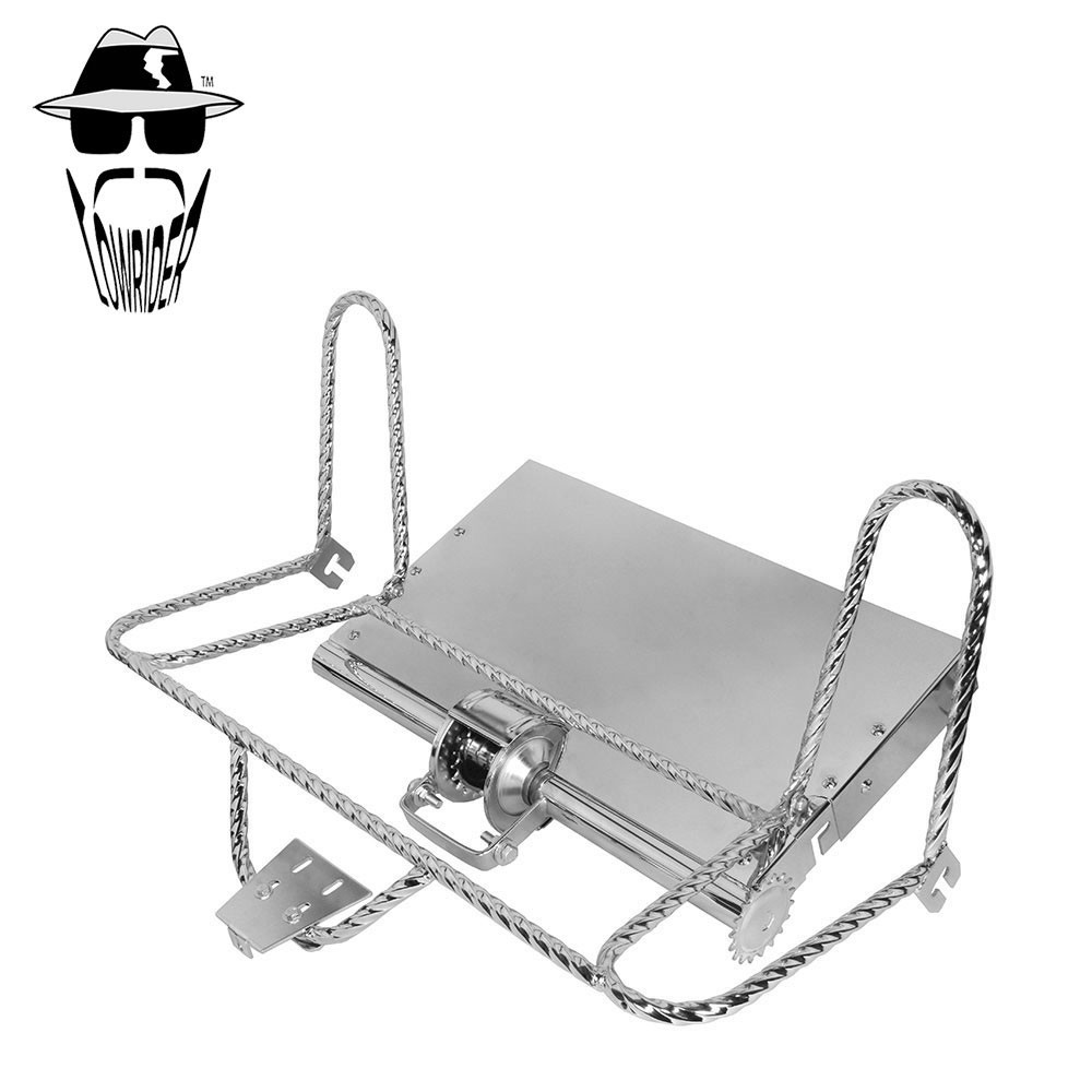 ORIGINAL LOWRIDER 20" Single Square Twisted Trike Conversion Kit Chrome w/Plate.