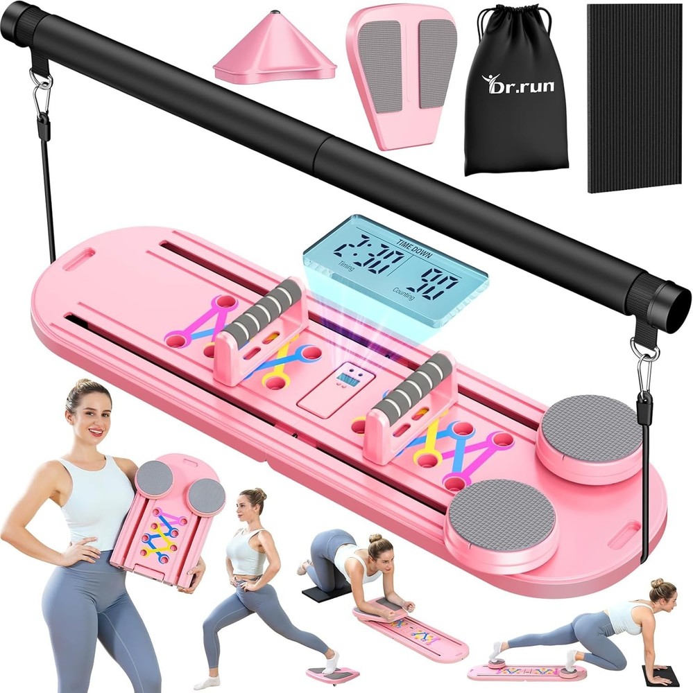 Pilates Board 7 in 1 Multifunctional Pilates Reformer Machine Set w/ Timer