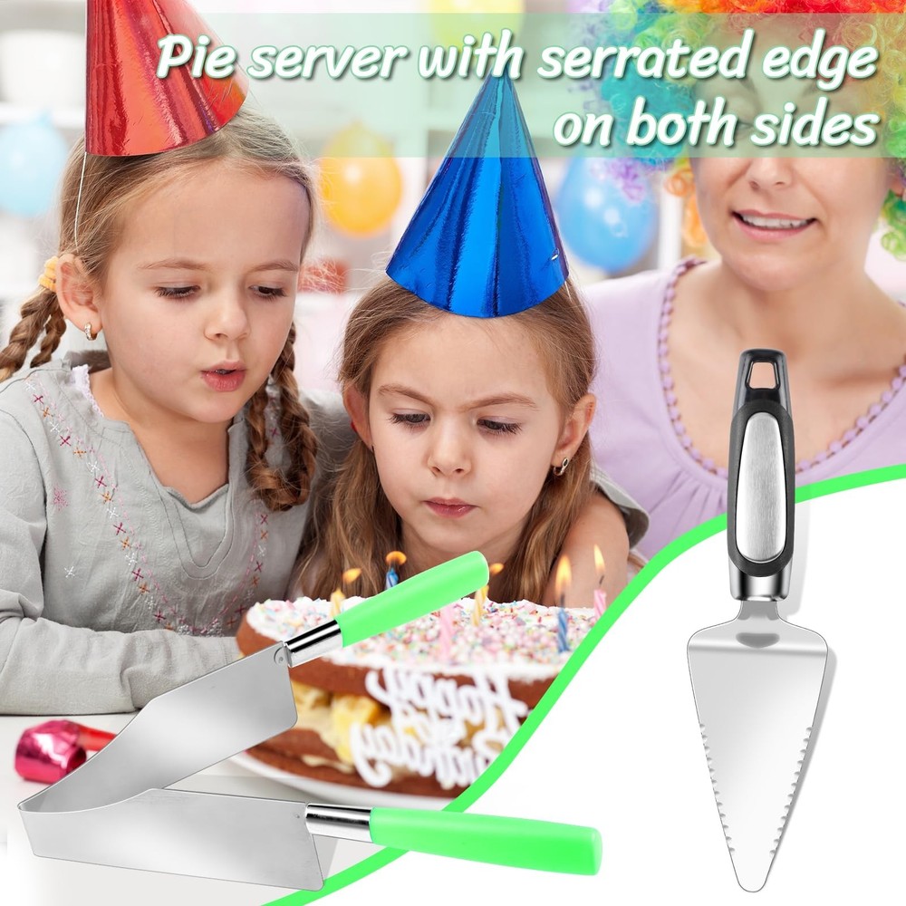 2 Pcs Cake Server and Multi Function Cake slicer cutter Stainless Steel Set f...