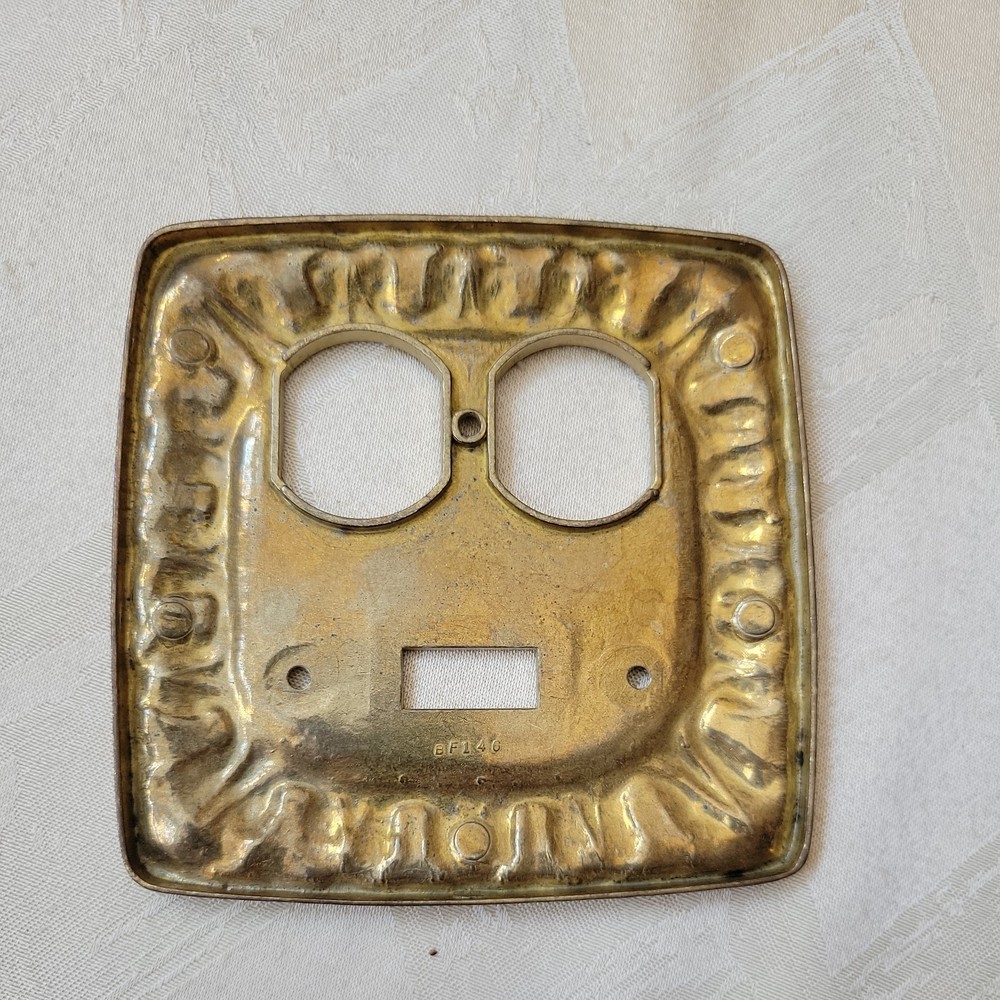 Vintage Mid-Century Ornate Solid Brass bathroom set 4pc.