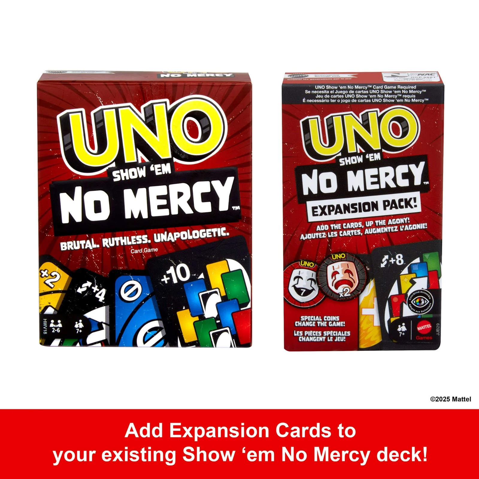 UNO Show 'Em No Mercy EXPANSION PACK "Save Yourself or DOUBLE the PAIN! New