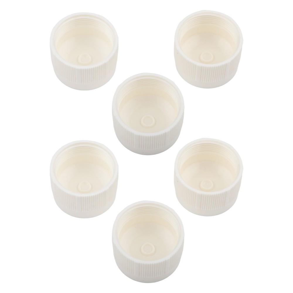 6pcs Radiator Control M30x15 Heating Adjustment White Plastic Replacement