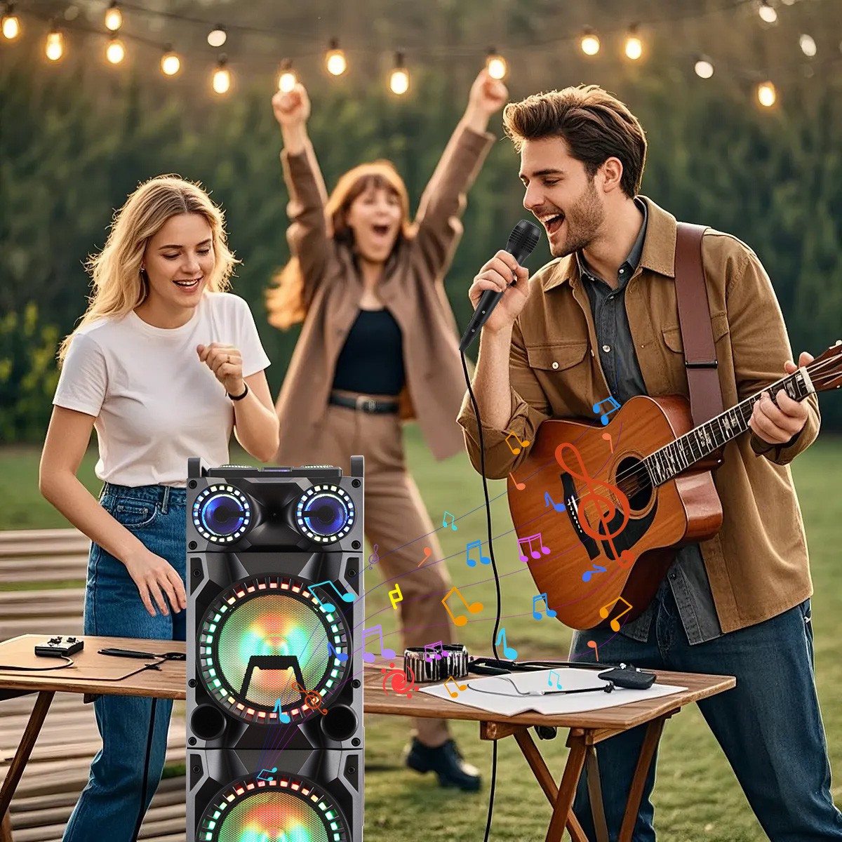 18500W Portable Bluetooth Speaker Sub woofer Heavy Bass Sound Party System w/Mic