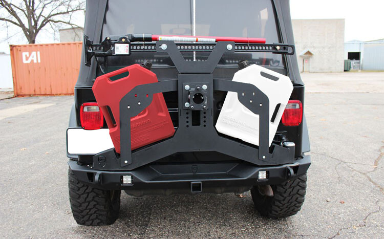 SET OF TWO - 3 Gallon Jerry Gas Cans with Mount Bracket for OVERLAND OFF ROAD