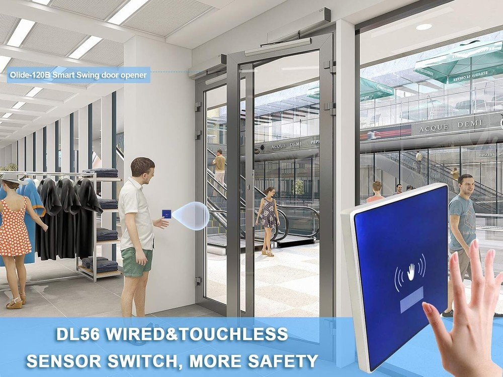 Electric Swing Door Opener Touchless Hand Sensor Open with Sensitivity Switch