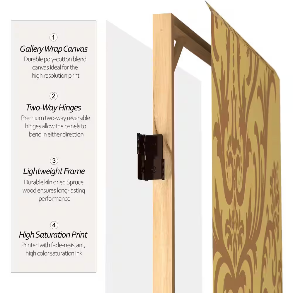 6 Ft. Printed 3-Panel Room Divider