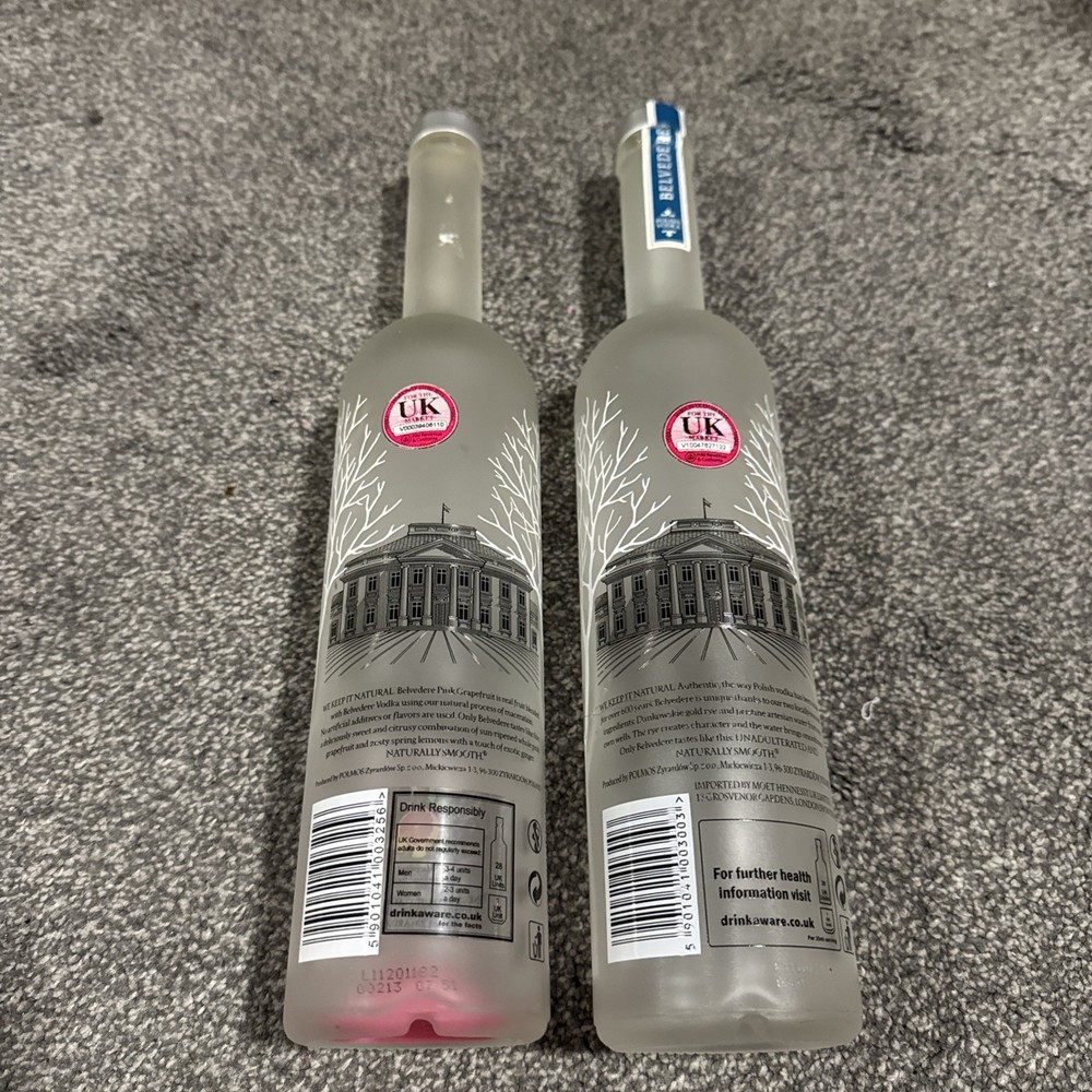 Belvedere Vodka Bottle Empty 70cl x 2 (empty)