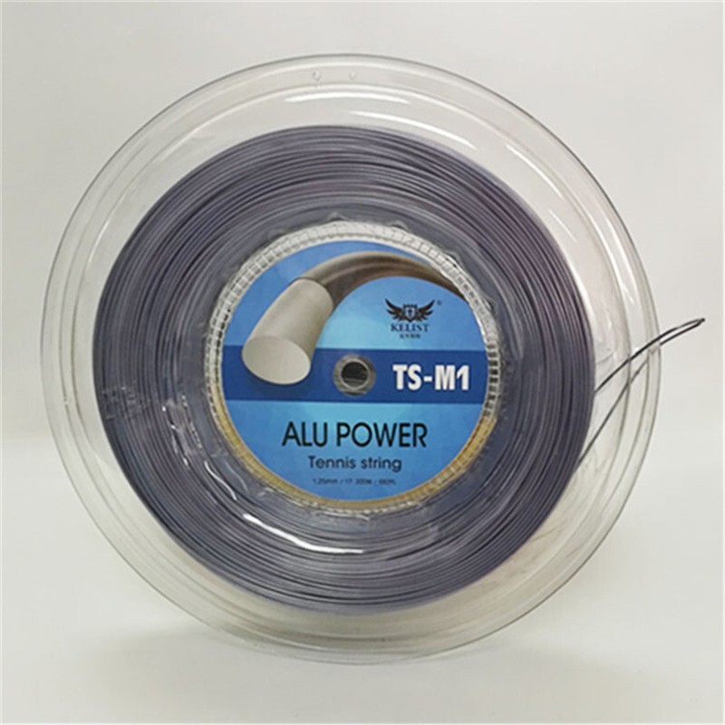 Top quality polyester grey reel tennis racket string 200m