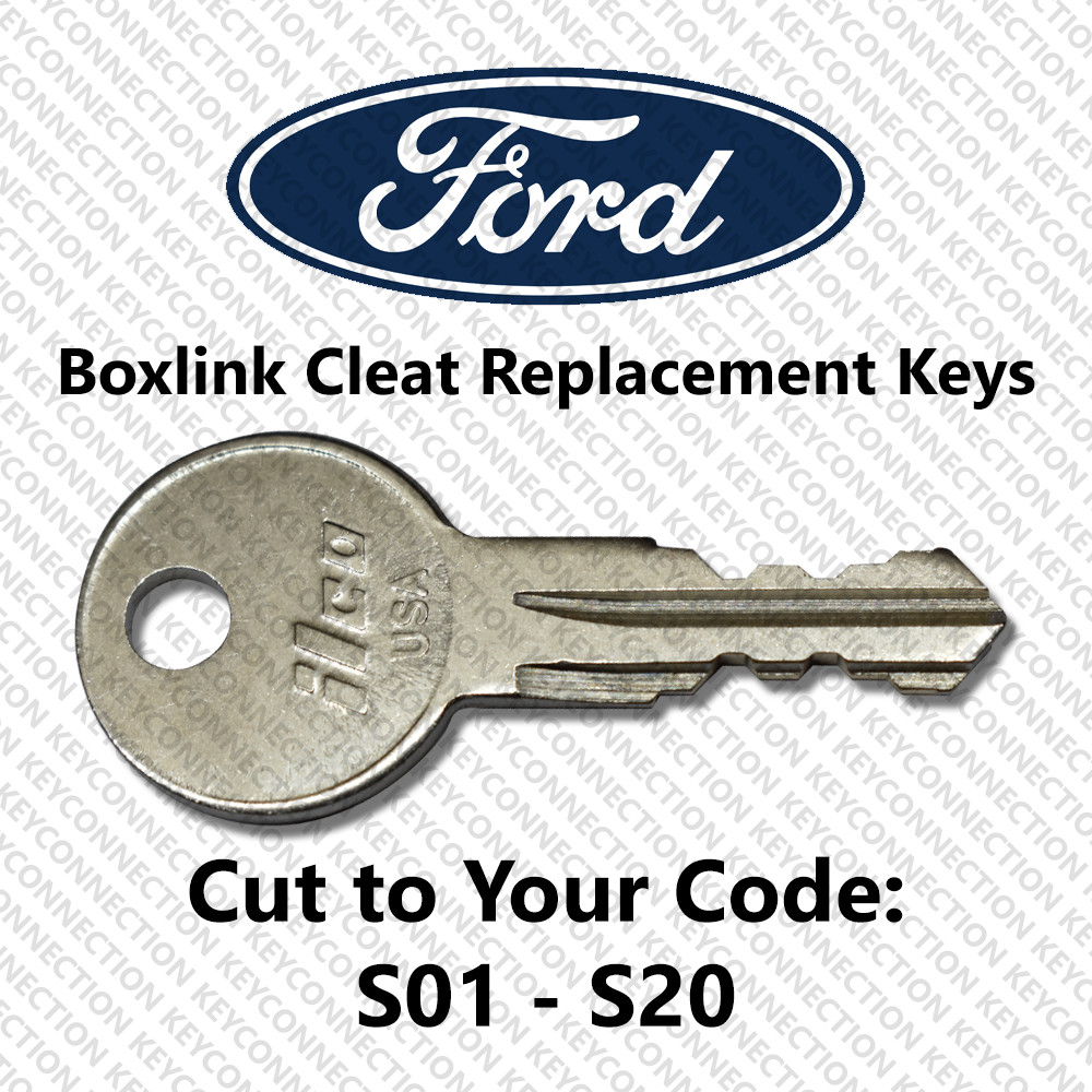 Boxlink Cleat Replacement Key Ford Truck Bed Tie Downs Cut to Code S01 - S20