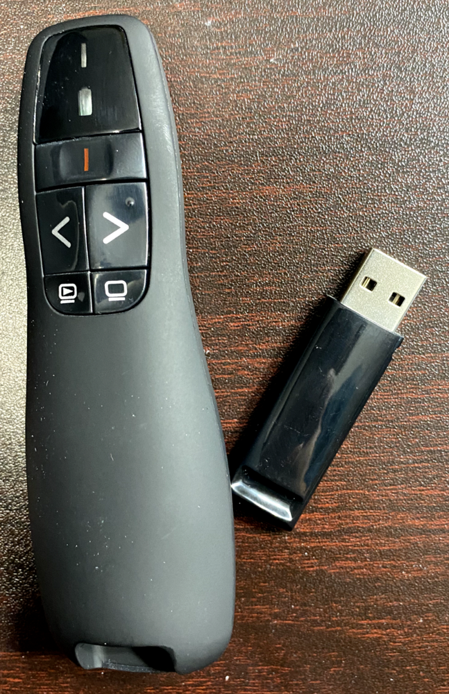 Wireless presenter with laser pointer- USB receiver