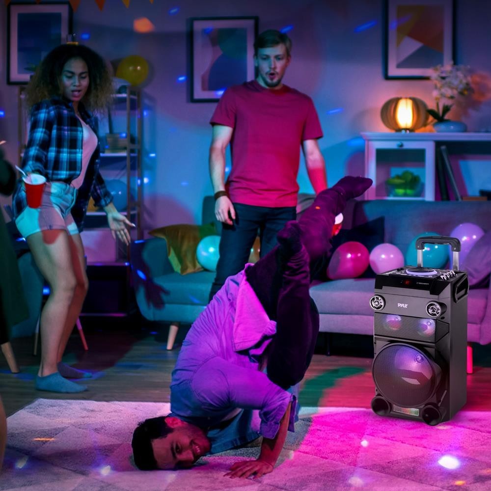 Pyle Portable Bluetooth Karaoke Speaker System-Built-in Rechargeable Battery