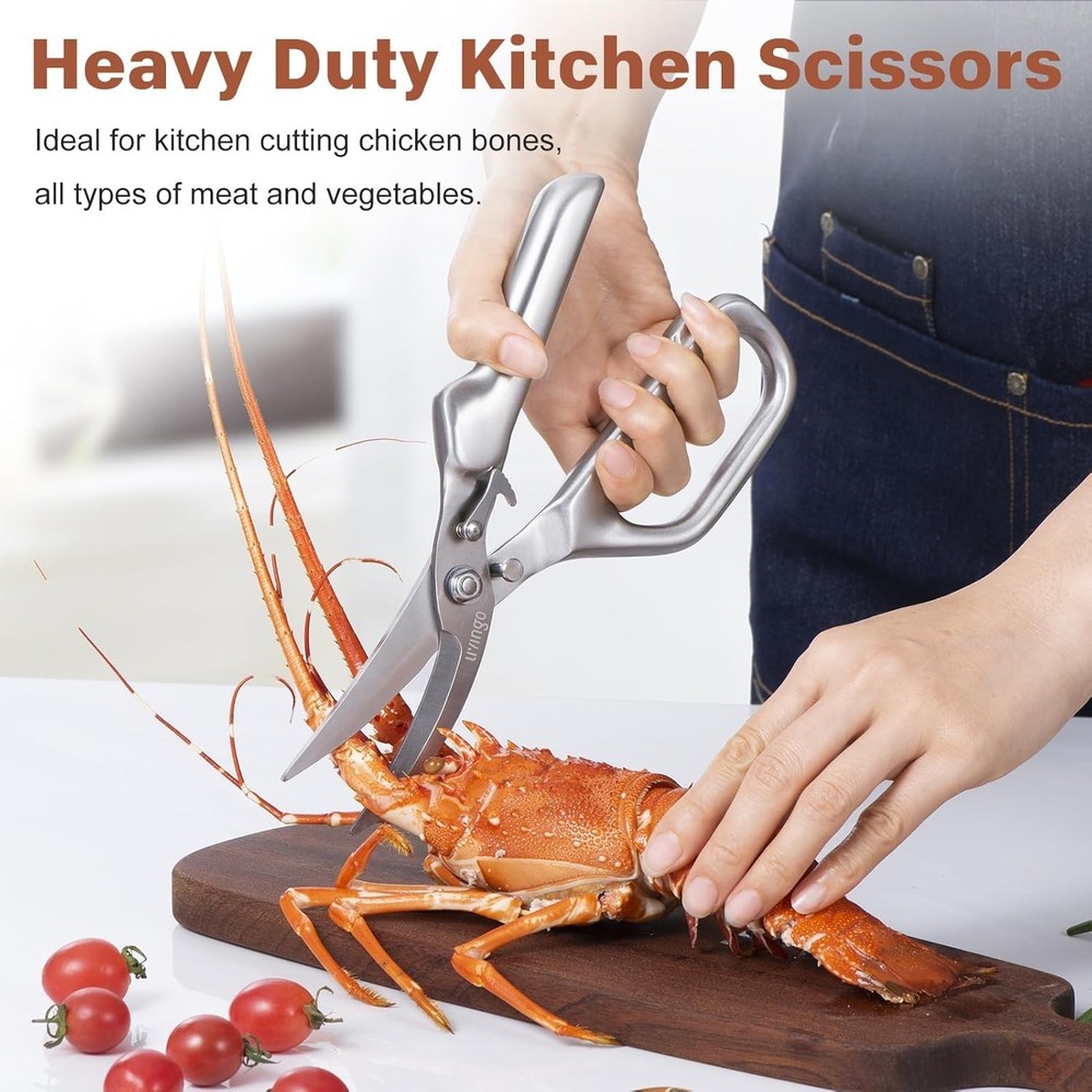 Kitchen Scissors - Heavy Duty Poultry Shears Sharp Cutting Food Chicken Bone ...