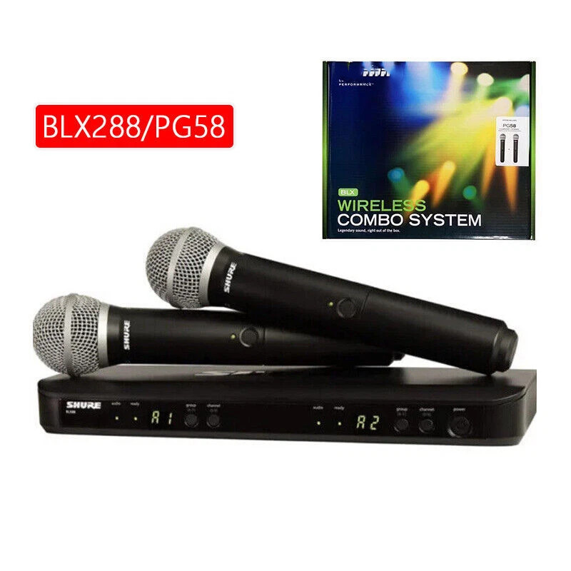 BLX288/PG58 Handheld Wireless Microphone System Come with 2 Microphone US