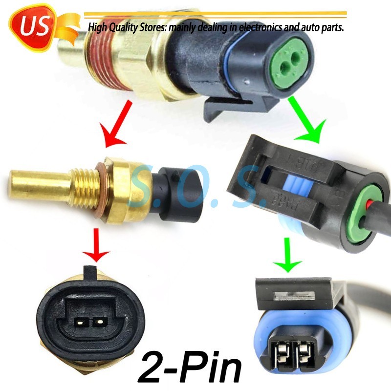 CTS Coolant Temperature Sensor Extension Harness Fit 2 Wire Water Temp LSX Plug