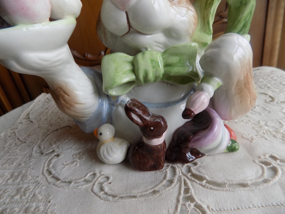 Vintage Caldun & Bogle Easter Rabbit Teapot with ducks and egg