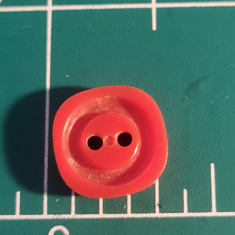 Colt # 7 button red square fancy edges 1/2" confirmed pattern excellent