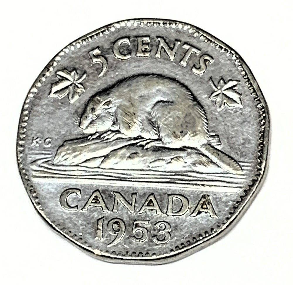 # C9416   CANADA   COIN,     5  CENTS   1953