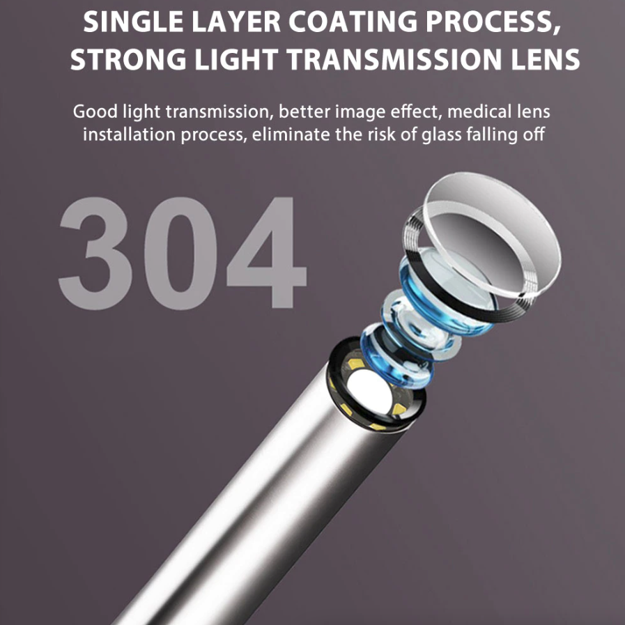 LED Ear Endoscope HD Otoscope Ear Wax Cleaning Camera Tool Cleaner Removal Kit