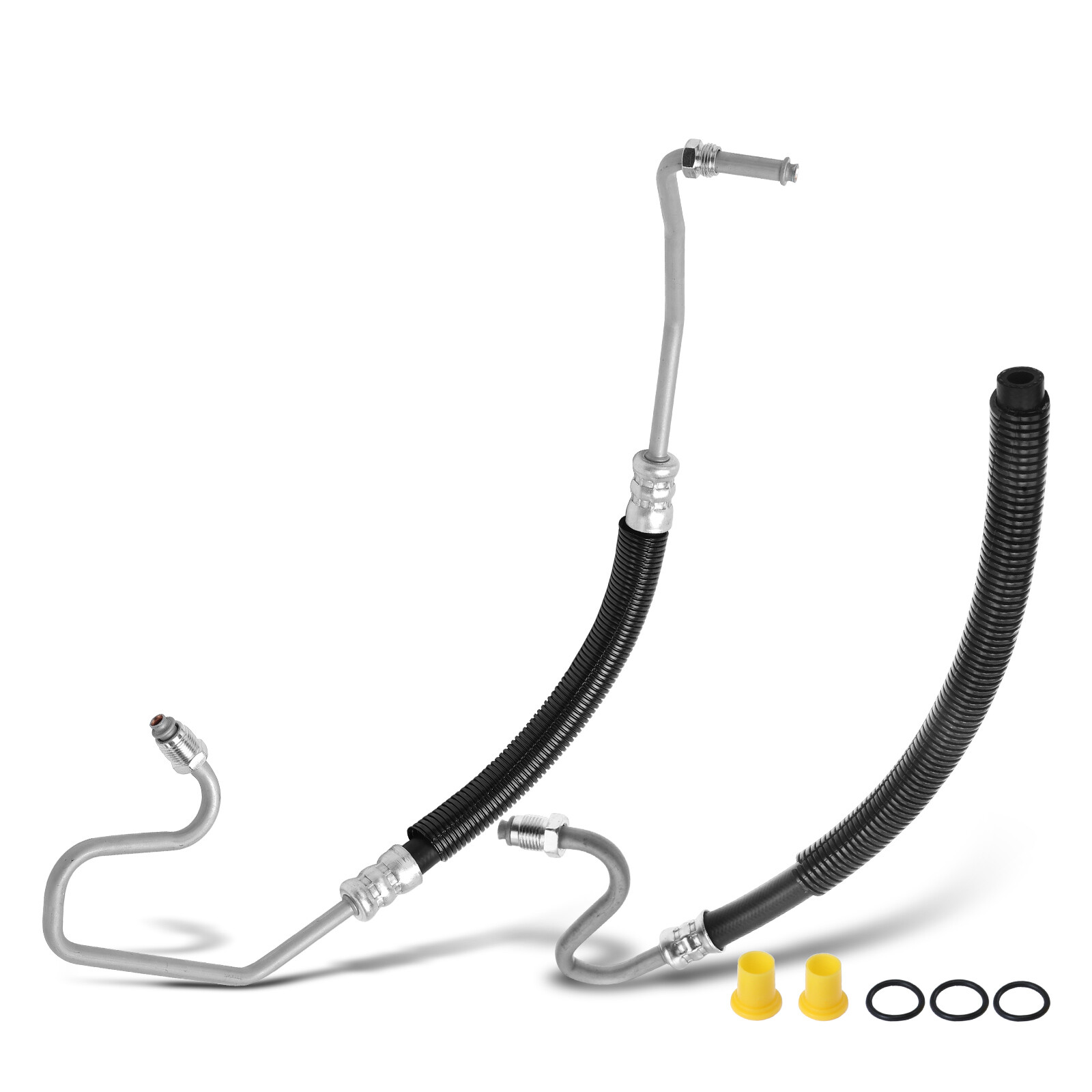 2x Power Steering Return + Pressure Line Hose Assy for Chevy Silverado 3500 GMC