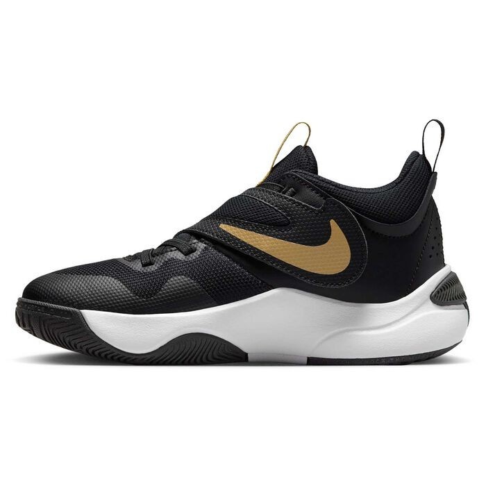NEW Nike Team Hustle D11 Low Black Metallic Gold SIZE 11C *DV8994-004*