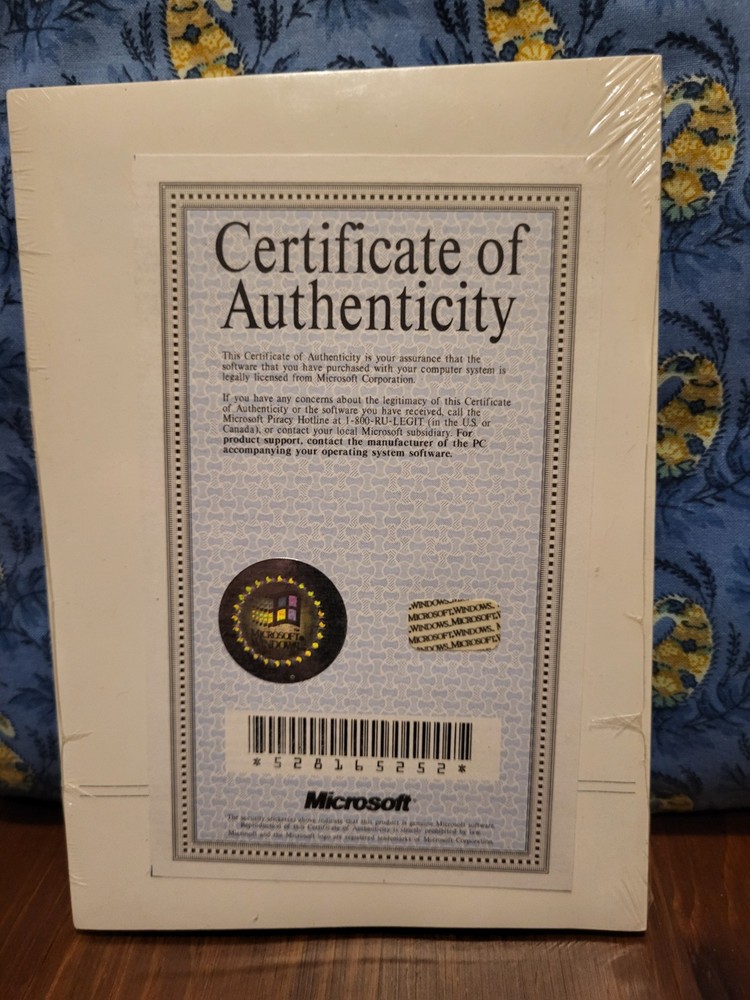 SEALED Microsoft Workgroup Add-On For Windows User's Guide COA RARE