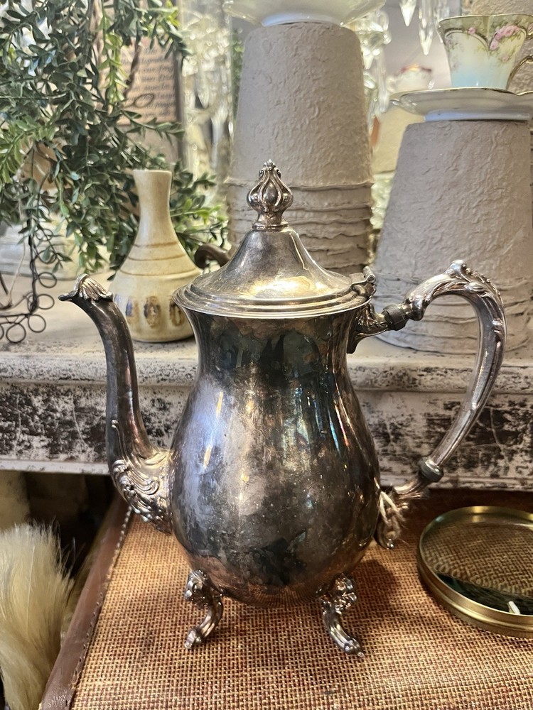 Antique Silver Plate Pitcher c1930s the Tattered Queen Shabby Chic Decor