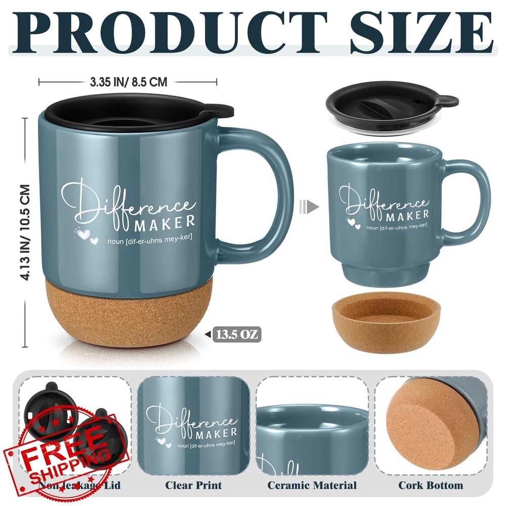 Vesici 4pc Difference Maker Mug Notebook Candle Pen Set