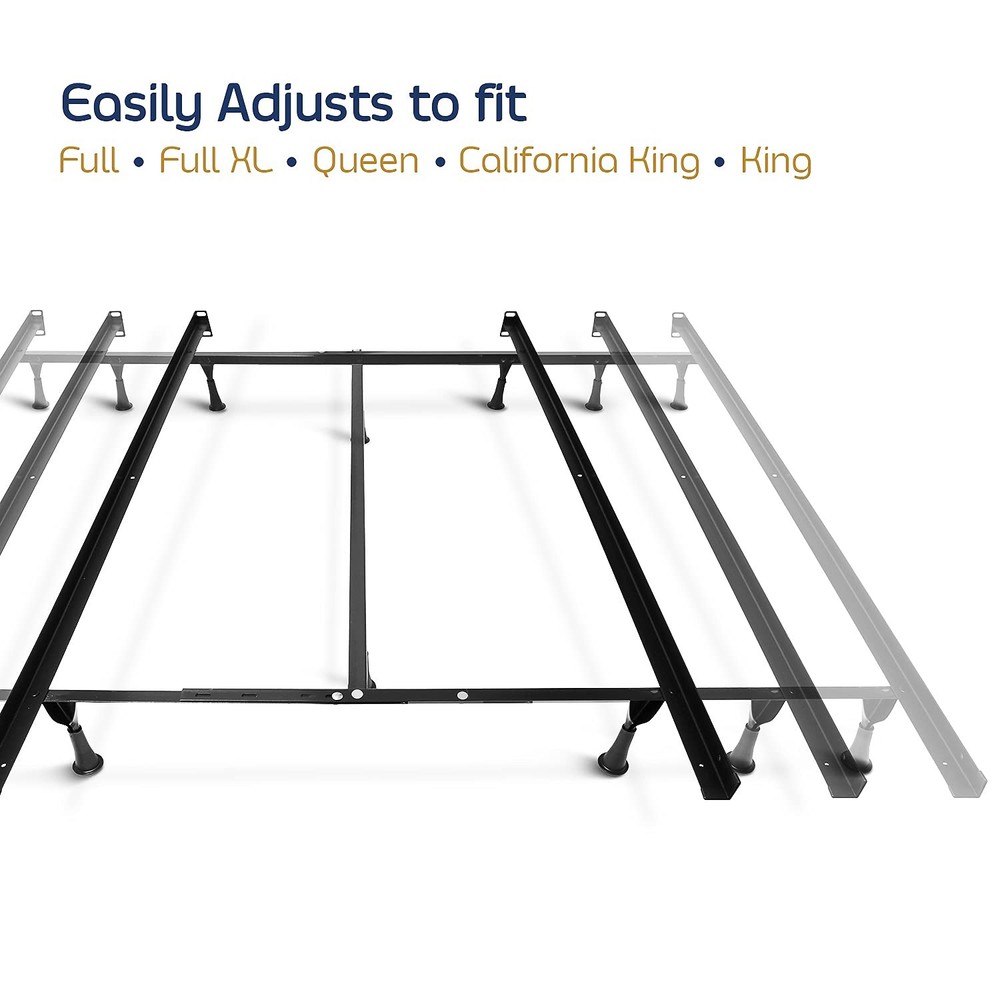 Adjustable Bed Frame - Double Bed Frame Expands to Queen Bed Rails, King Size...