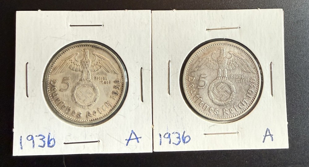 GERMANY 5 MARK COIN - Third Reich - SILVER German
