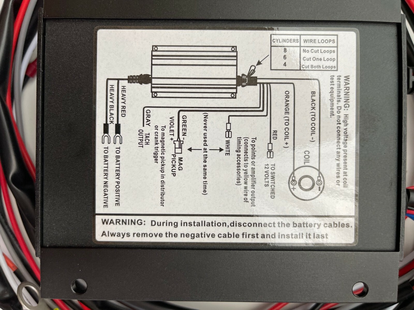 6AL DIGITAL IGNITION CONTROL BOX with REV LIMITER BLACK *MINI IGNITION CDI* TSP