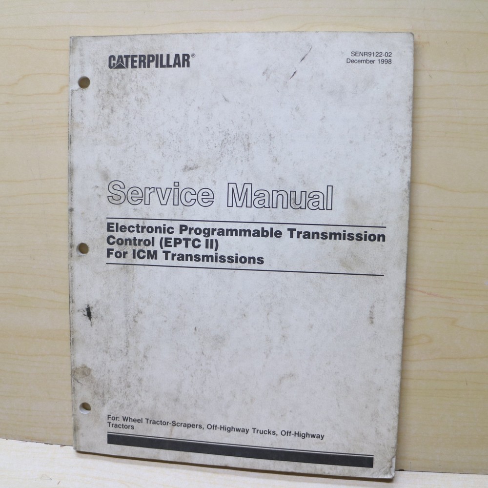 CATERPILLAR Electronic Programmable ICM Transmission Control EPTC Service Manual