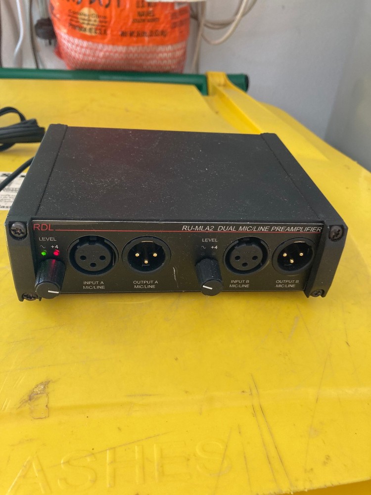 RDL RU-MLA2 Dual Mic / Line Preamplifier. Untested