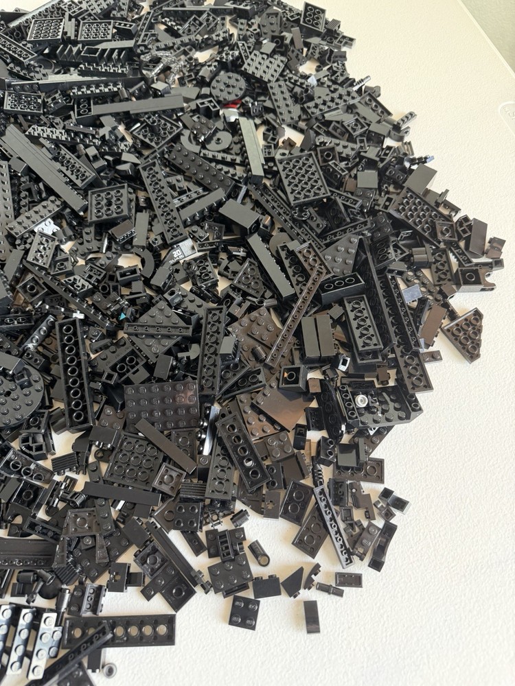 4 lb Lego Bulk Lot Black Colored Mix Bricklink MOC Bricks Assorted