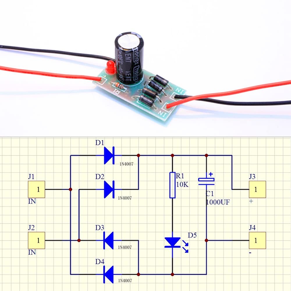 AC-DC Converter Full Bridge Rectifier Filter for Model Train Railroad 3 Pcs