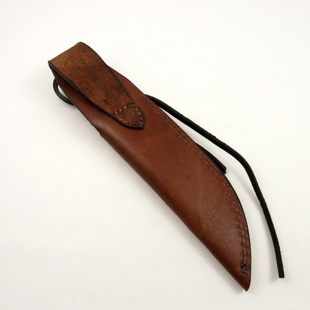 Knife Sheath Leather Belt Fixed-Blade Brown 10" - Fits Blade up to 5.5" x 1.25"