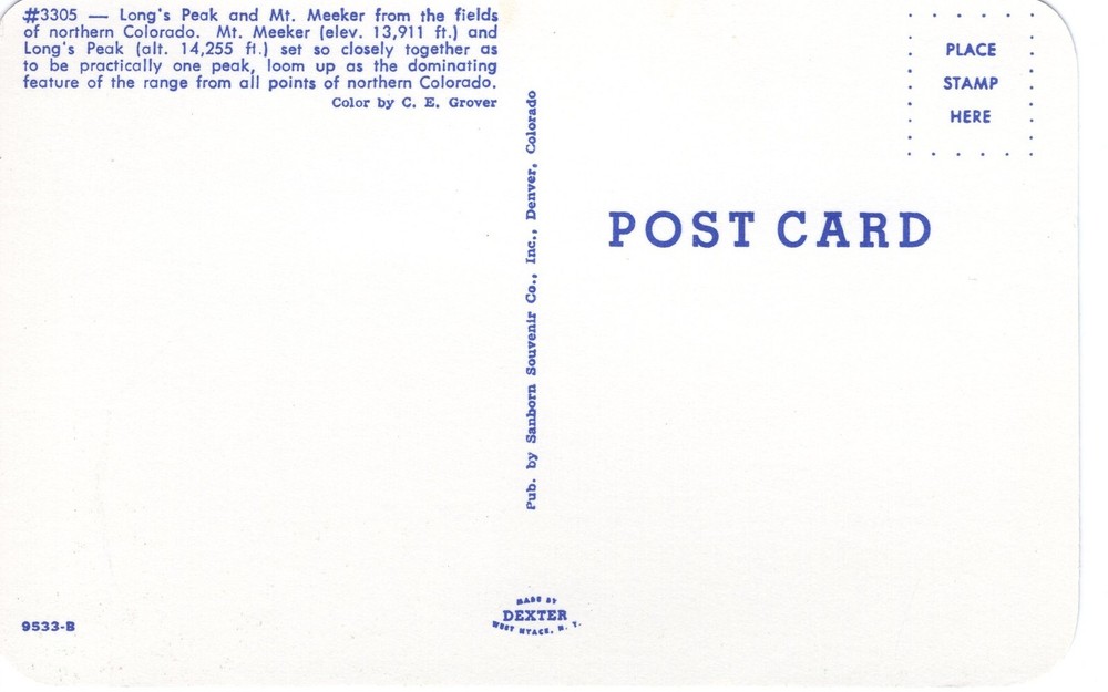 LONG'S PEAK & MT. MEEKER, CO - PC3893