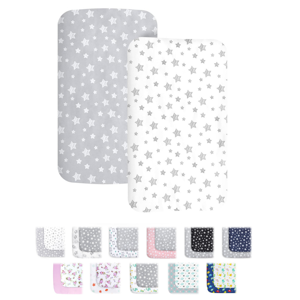 Pack N Play Sheets Fit Graco 39"x27" Stretchy Mini Crib Fitted Sheets 2 Pack