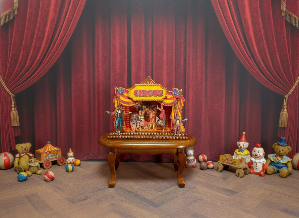 Puppet Circus. 1:12 Scale. Puppet Theater. Handmade